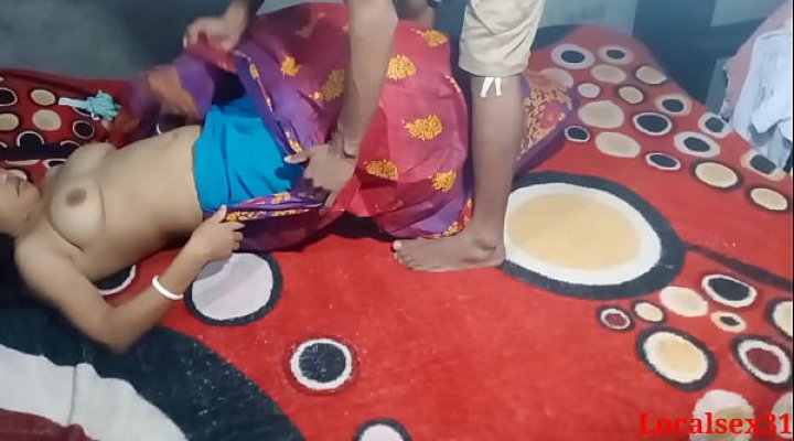 Red Saree Bengali Wife Drilled In Outdoor Garden Hd
