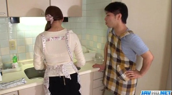 Wife Rina Koda Busy Three Hungry Cocks